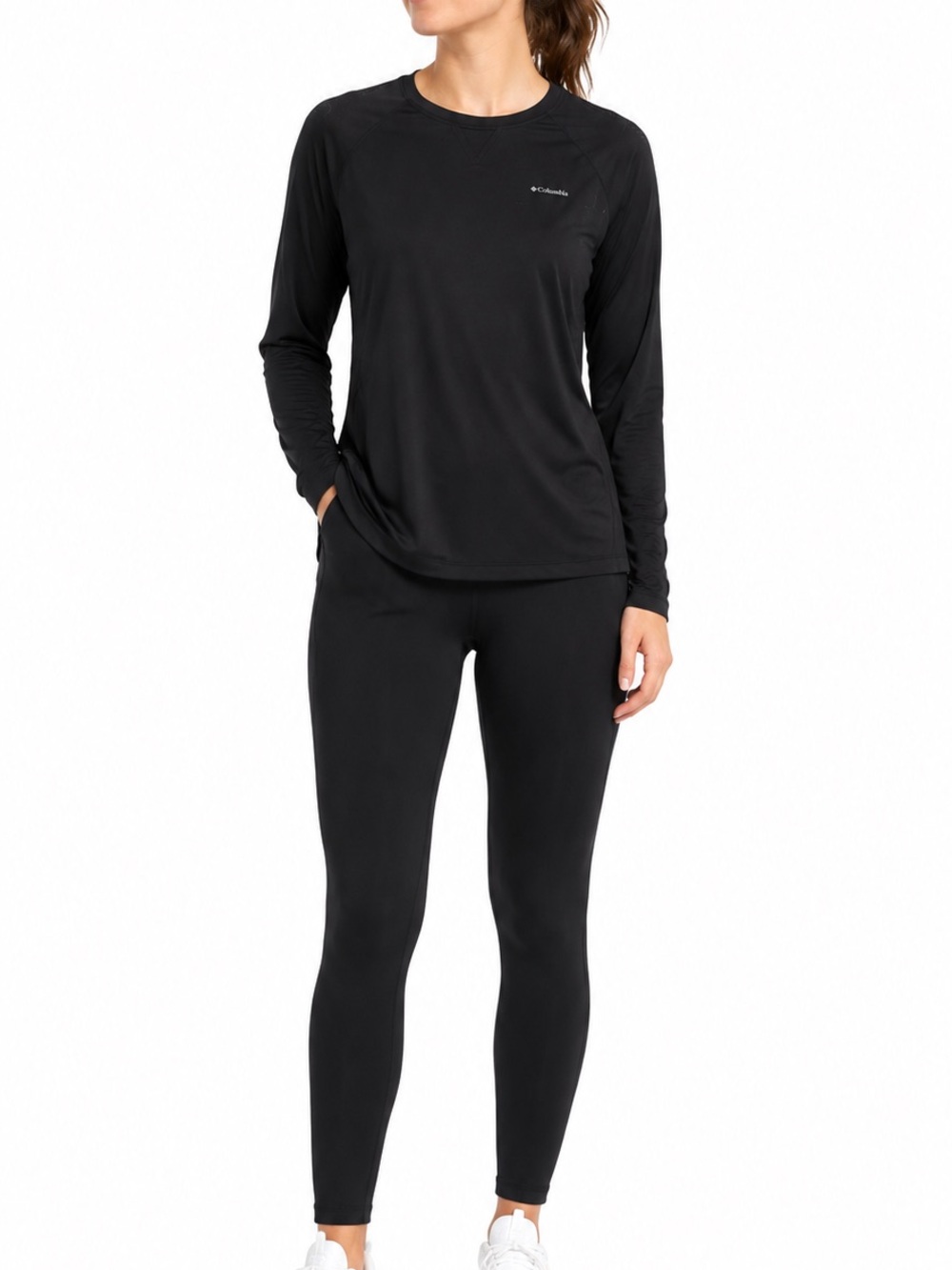 Columbia Size Small Black Long-Sleeve Shirt
